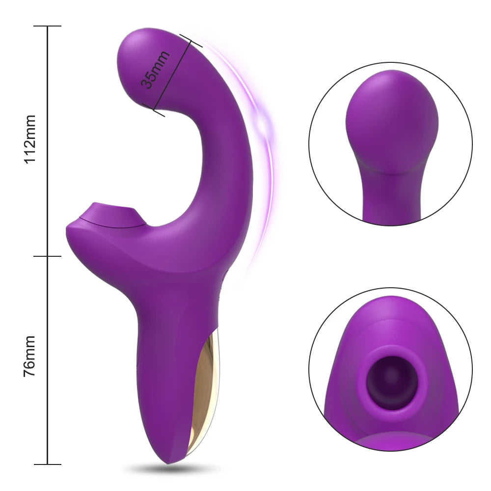 Vibrador Dildo Poderoso para Mulheres Clitóris Sugador Vácuo Clitóris Estimulador Imitador Dedo Balançando Brinquedo Sexual Adulto