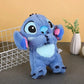 Boneco de Pelúcia Kawaii Stitch para Bebê, Acompanhante para Dormir, Musical Som Calmante com Air Bag e Luz, Brinquedos Respiratórios Presentes