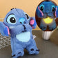 Boneco de Pelúcia Kawaii Stitch para Bebê, Acompanhante para Dormir, Musical Som Calmante com Air Bag e Luz, Brinquedos Respiratórios Presentes